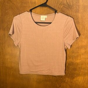 Live in the Moment crop tee